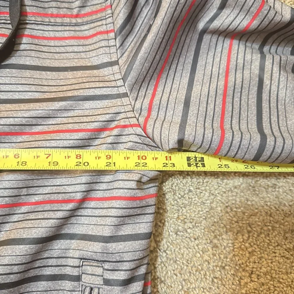Empyre Jacket Mens Large Stripe Grey Snowboarding Technical Bonded Fleece Ski - Picture 9 of 11